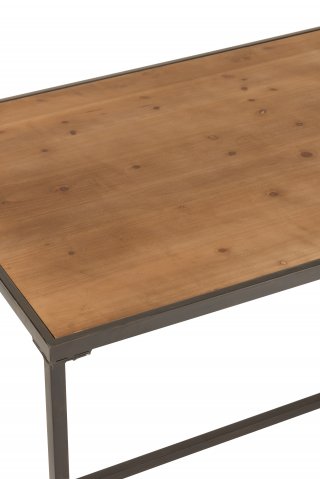 Table de bar rectangulaire USTI Métal/Bois naturel